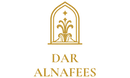 Logo of Dar Alnafees with decorative design and text on a white background